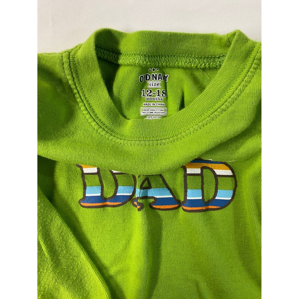 Old Navy Kids Pajama Set of 2 12-18M Baseball Star Handsome Red Green Striped - Picture 14 of 14